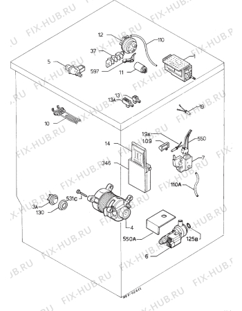 Взрыв-схема стиральной машины Zanussi ZT102 - Схема узла Electrical equipment 268